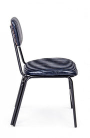 Vintage blue Debbie chair in eco-leather