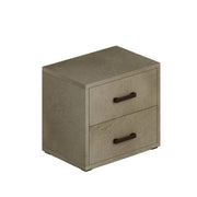 Fango bedside table 2 drawers in melamine wood 36x52xh43