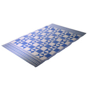 Blue triangles polyester carpet cm60x180x0.6