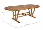 Noemi extendable table in oval melamine wood 180/240x100 cm