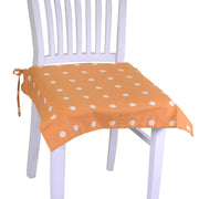 Pop orange polka dot chair cushion square cm40x40h4