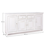 Colette rustic sideboard 4 doors and 2 drawers