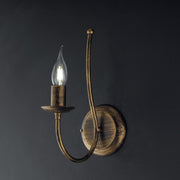 Gold Brown iron wall light one light 21x h31 cm