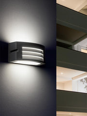 Aluminum Cast Wall Sconce with Opal Thermoplastic Diffuser - Warm White 3000°K - 10W - 840 Lumens White