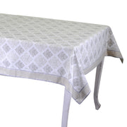 Rectangular white venice brocade tablecloth cm140x240