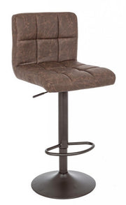 Greyson brown faux leather vintage bar stool 42 x 51 x 92 cm
