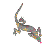 Puppet fabric lizard with green flowers cm45x22h5