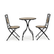 Set of 3 Kansas folding table and 2 chairs