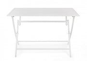 Outdoor table in White aluminum ELIN 110x70x h71 cm