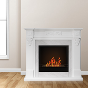 Camino a bioetanolo biocamino da terra TRUMAN Bianco effetto marmo L108 x P32 x H102