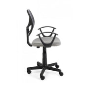 Gray office chair with adjustable height wheels