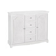 Sideboard in MDF two doors four drawers Bianca BLANC 100x40x h80 cm