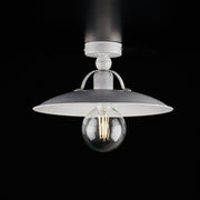 Industrial minimal iron white silver ceiling light 30x h14 cm
