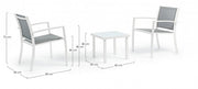3-piece garden living room set in white Auri metal