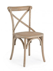 Cross Chair Natural Gray