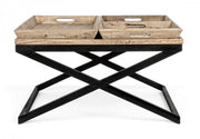 Tray coffee table with tray 90x90 cm