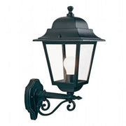 Cast Aluminum Wall Sconce with Transparent Glass Diffusers - Max Lamp Height 210mm - Black IP43