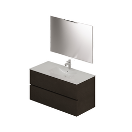 Bathroom composition of 100 mud color H54x101x46cm