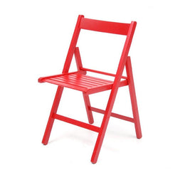 Folding chair in high quality red beech 43x48xh.79 cm