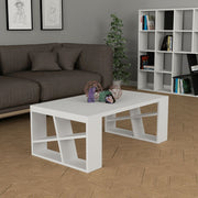Rectangular Coffee Table Honey, White, L 105 x W 60 x H 40 cm