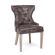 2x Dark chair in classic style fabric
