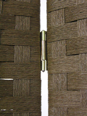 Three-Fold Walnut Paper Screen 40cm x 175cm