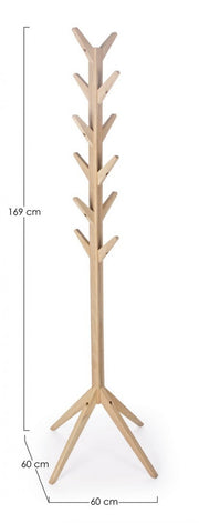 Daiki slim wood coat rack 169 cm