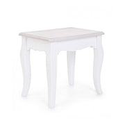 Shabby bedside table in white MDF CHARLENE 41x30x h38 cm