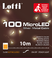 10m chain 100 micro led warm white color