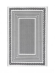 Kashan White-Black Carpet 150X210