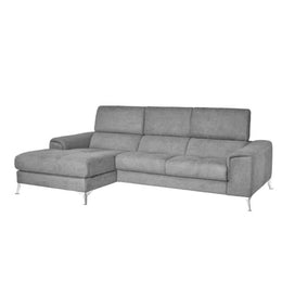Pronter sofa 2 left peninsula elements with elephant color reclining headrest
