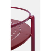Bottle trolley in Bordeaux Red steel
