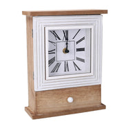 Brown wooden clock cm18,5x7h24