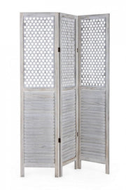 Antique white Hole 3-door screen 120x170 cm