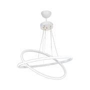 Suspension lamp Muso two white rings Led MDL4438