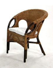 Garden armchair lucrezia cm 60 x 60 x h 82-47 walnut with cushion