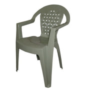 Norma Dimaplast non-slip resin garden armchair in dove gray color