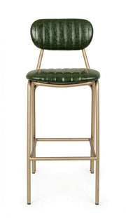Addy dark green vintage bar stool 41x51x100h cm