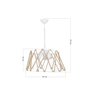 Evren pendant lamp ASZ1030 3 lights white metal and rope
