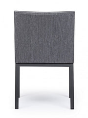 Outdoor chair with armrests in Anthracite fabric OWEN JX55 55x62x h82 cm