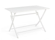 Outdoor table in White aluminum ELIN 110x70x h71 cm