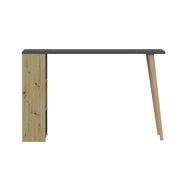 Pina 120 desk with anthracite walnut side bookcase