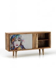 Modern ethnic brown sideboard in mango wood 160 x 45 x h 85 cm