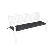 Olefin Anthracite 3-seater bench outdoor cushion with removable cover
