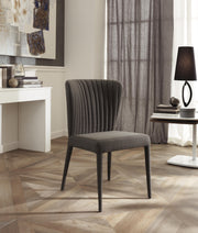 2x Sedia in tessuto marrone viva 1070 58 cm x 56 cm H. 87 cm