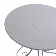 Old milk white aluminum table 95 cm