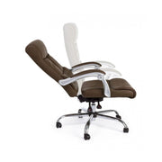 Lisbon reclining brown leatherette office armchair with armrests