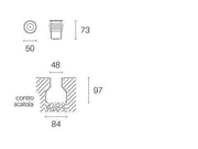 Calp.D.5 - 2,5W Led * 4000K steel hangar line