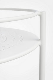 White steel bottle trolley