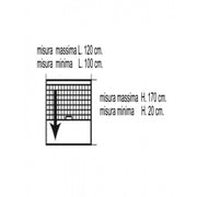 Adaptable vertical ivory mosquito net cm 120 x 170 h